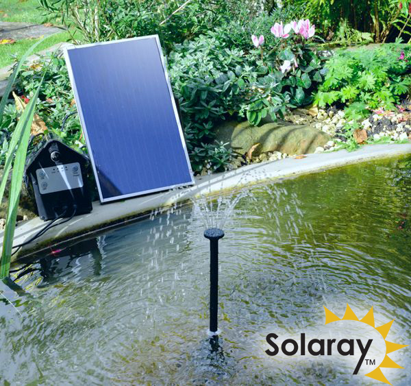 Fontein Waterpomp op Zonne-Energie met Oplaadbare Accu en LED verlichting van Solaray™ - 250 l/u