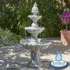 H150cm Regal Stone Effect 3-Tier Water Fountain by Ambienté