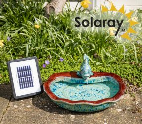 Keramiek Vis Fonteintje op Zonne-energie van Solaray™ - 40cm