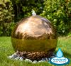 H45cm Copper Effect Sphere Stainless Steel Water Feature - by Ambienté
