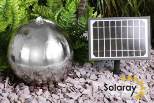 Bol Fontein uit RVS op Zonne-Energie van Solaray™ - 30cm