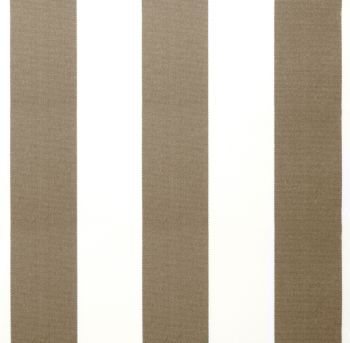 Mokka en Wit Gestreept Polyester Doek en Volant voor Zonwering van 200m x 150 cm