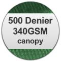 500 Denier 340GSM canopy