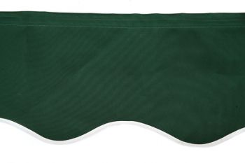 Groen Polyester Volant voor Zonwering van 250cm - met golvende rand