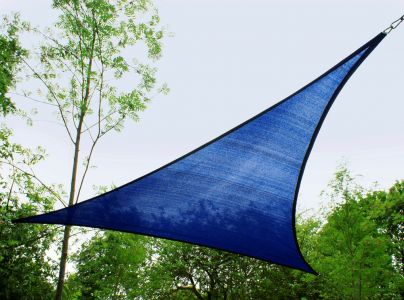Kookaburra® 5,0m Driehoek Blauw Gebreid Schaduwdoek (gebreid)