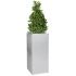 Hoge Kubus Plantenbak, Zilverkleurig (Verzinkt), Groot - Hoogte 100cm x Breedte/Diepte 40cm