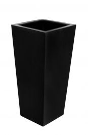 91cm, Zwarte Polystone Hoog Uitlopende Vierkante Plantenbak - Set van 2