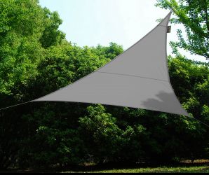 Kookaburra® 4,2mx4,2mx6,0m Rechthoekige driehoek Zilver Geweven Schaduwdoek (Waterdicht Zonnezeil)