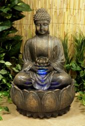 Boeddha met Bloem  - met verlichting