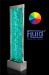 Bubbelwand van Roestvrij Staal met van Kleurveranderende Led-verlichting - H184cm