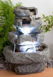 Shubunkin Vier Lagen Waterval met LED verlichting